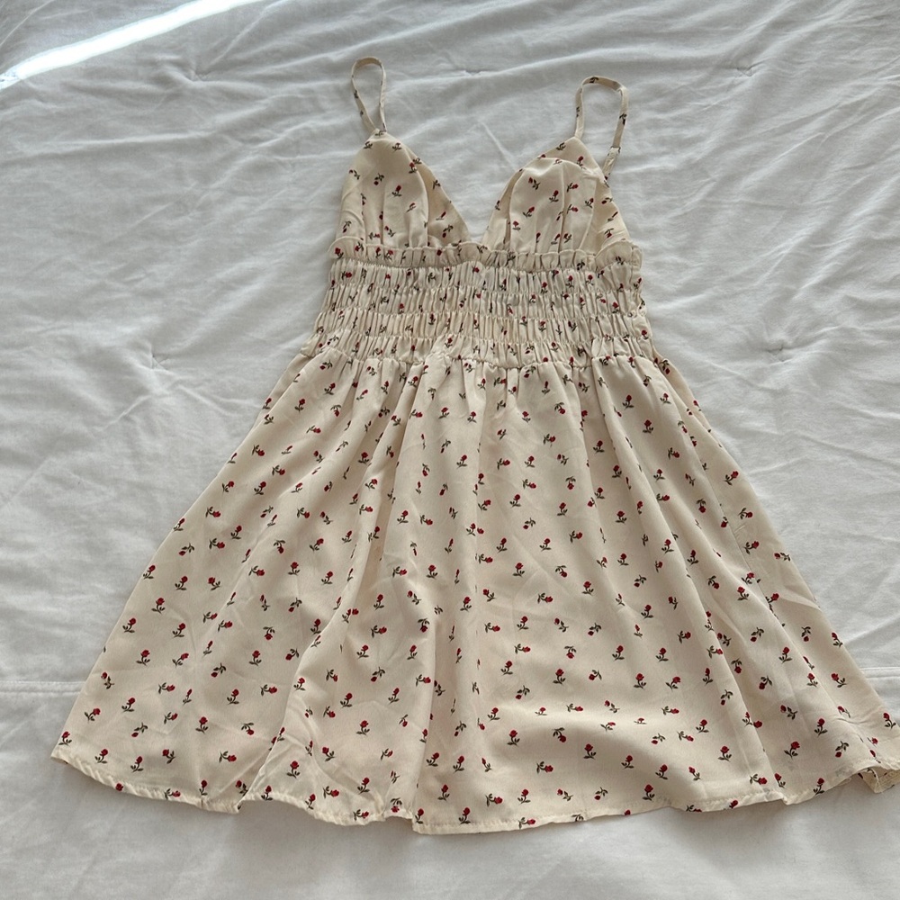 Princess Polly Cream Floral Dress